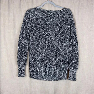 Michael Stars Women’s XS Wool Blend‎ Side Seam Zipper Black & White Sweater